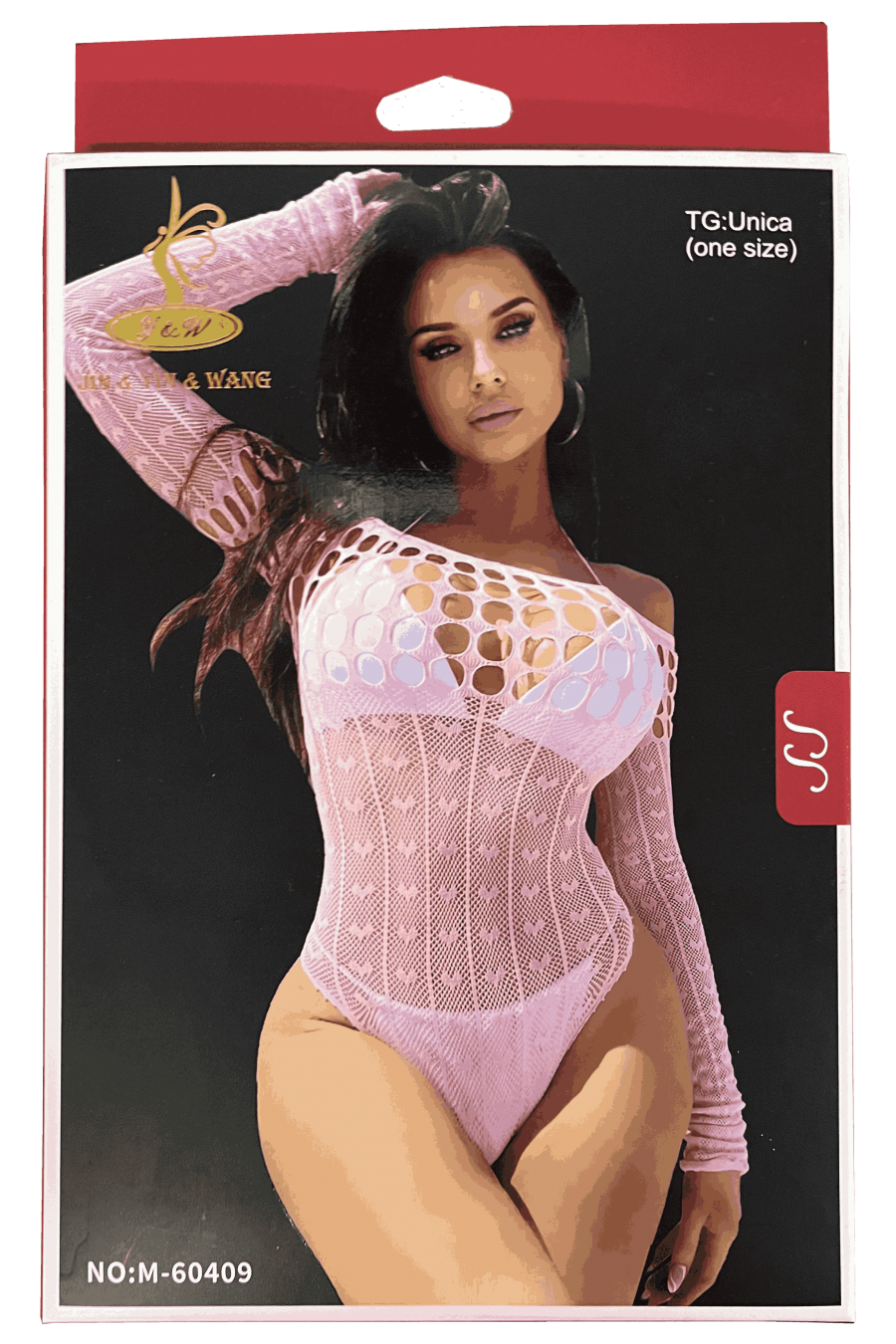 Body Malla Rosa Sin Hombros