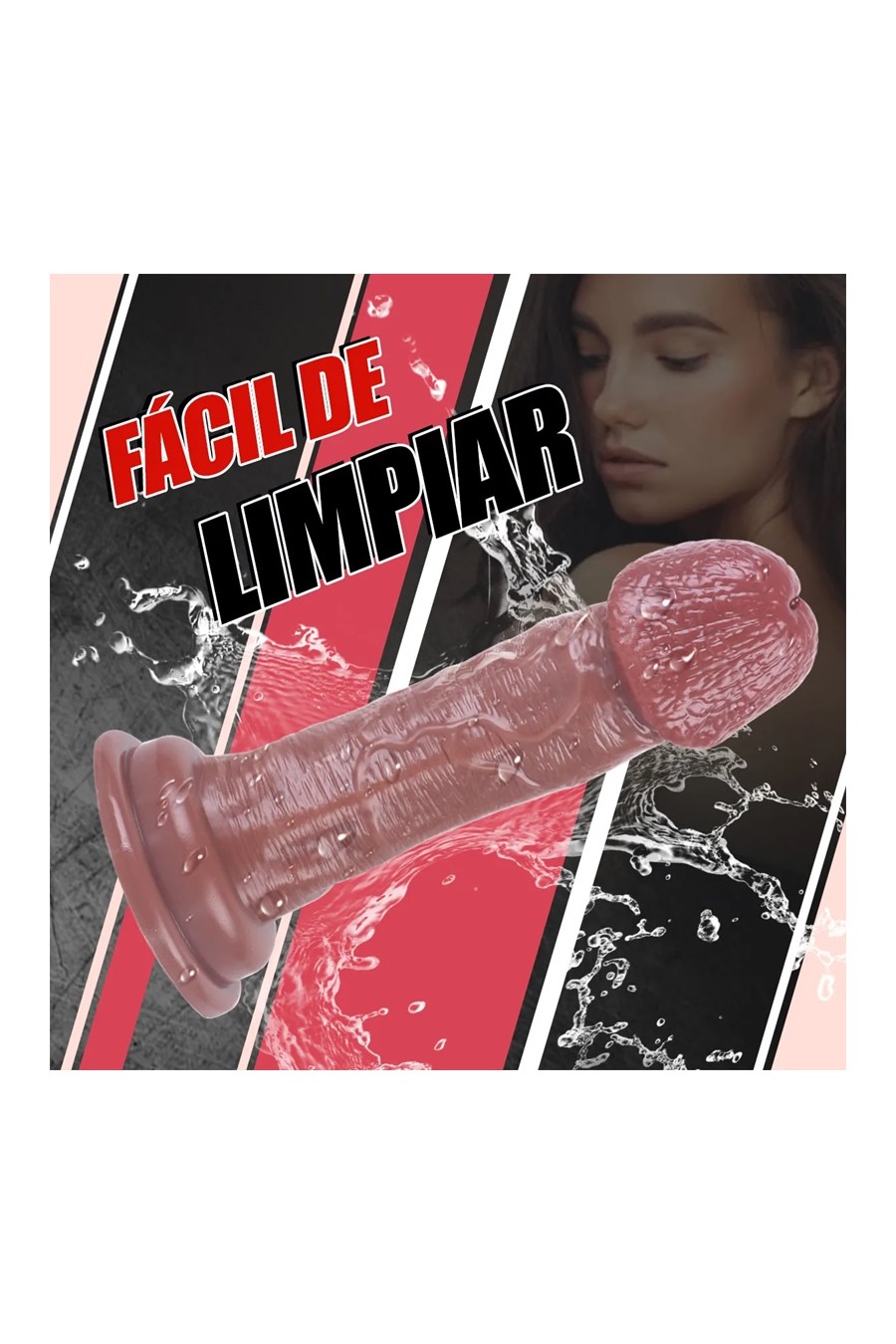 Dildo Cabezon Mulato 22 cms 6 cms Diametro