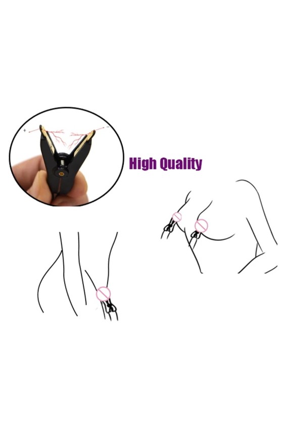 Pinzas de Pezones o Clitoris ElectroShock