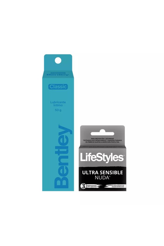 Condones Lifestyles Nuda + Bentley Clásico 50 gr Condones Lifestyles Nuda + Bentley Clásico 50 gr