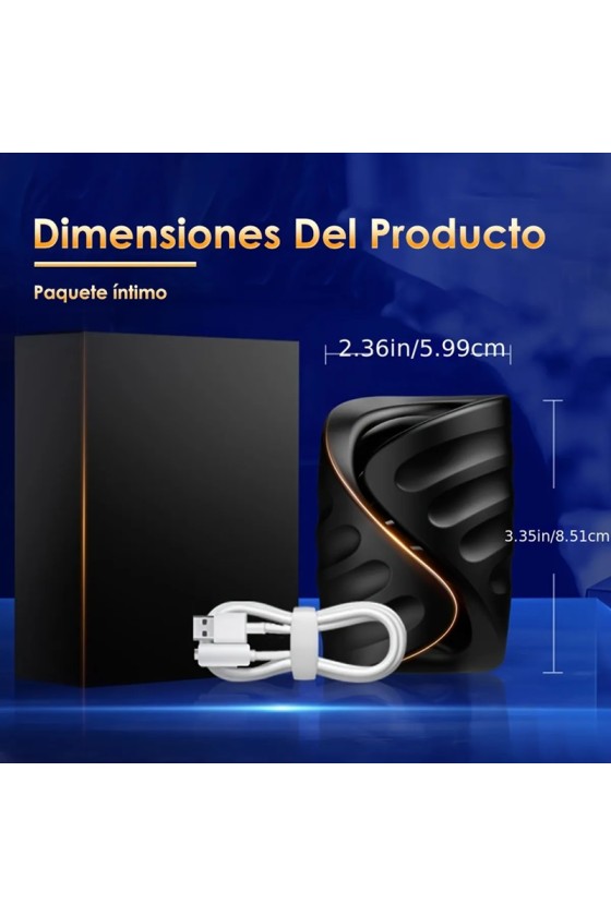 Masturbador APP Recargable Negro Masturbador APP Recargable Negro