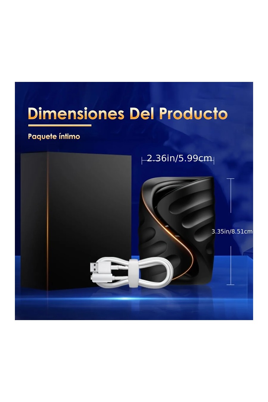 Masturbador APP Recargable Negro