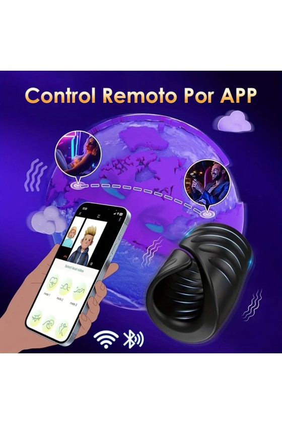 Masturbador APP Recargable Negro Masturbador APP Recargable Negro