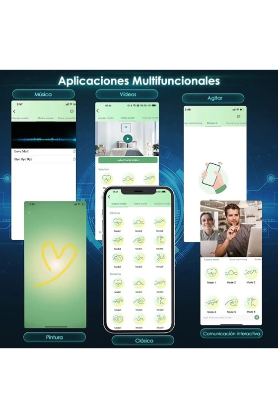 Masturbador APP Recargable Negro Masturbador APP Recargable Negro
