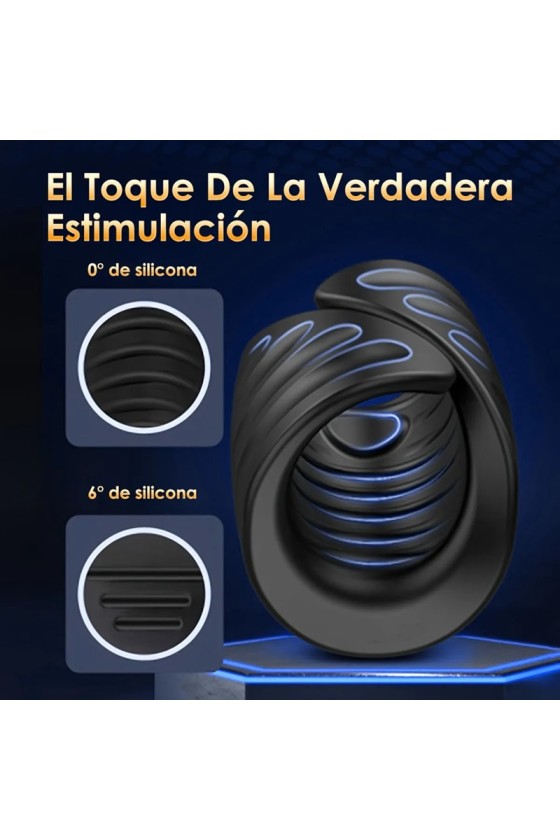 Masturbador APP Recargable Negro