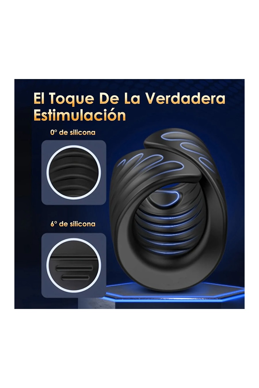 Masturbador APP Recargable Negro