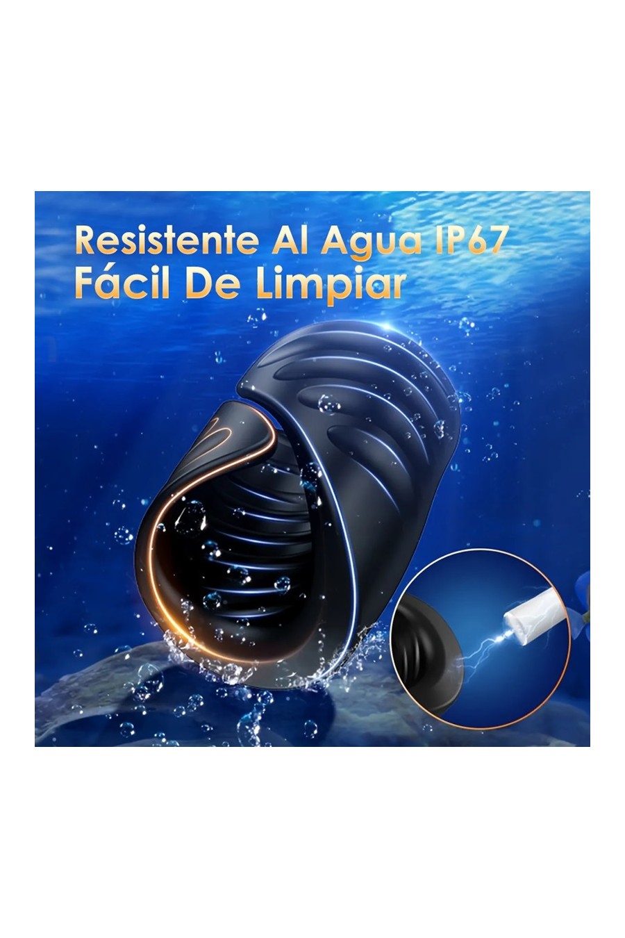 Masturbador APP Recargable Negro