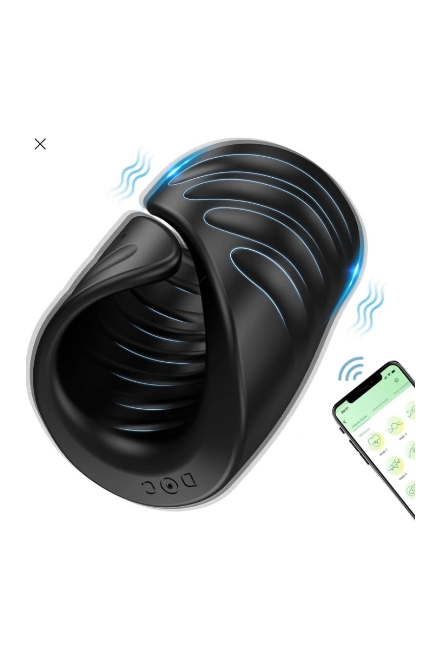 Masturbador APP Recargable Negro