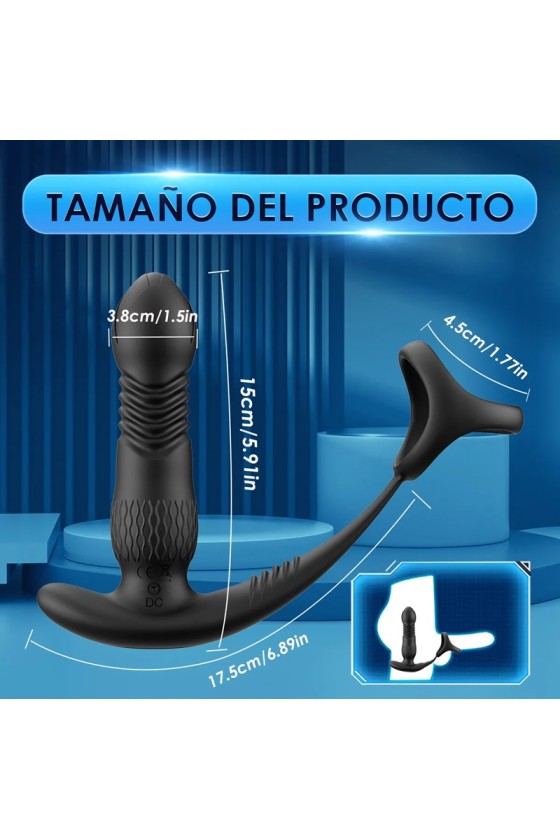 Vibrador APP Prostata De Plug Anal Telescopica Con Control Vibrador APP Prostata De Plug Anal Telescopica Con Control
