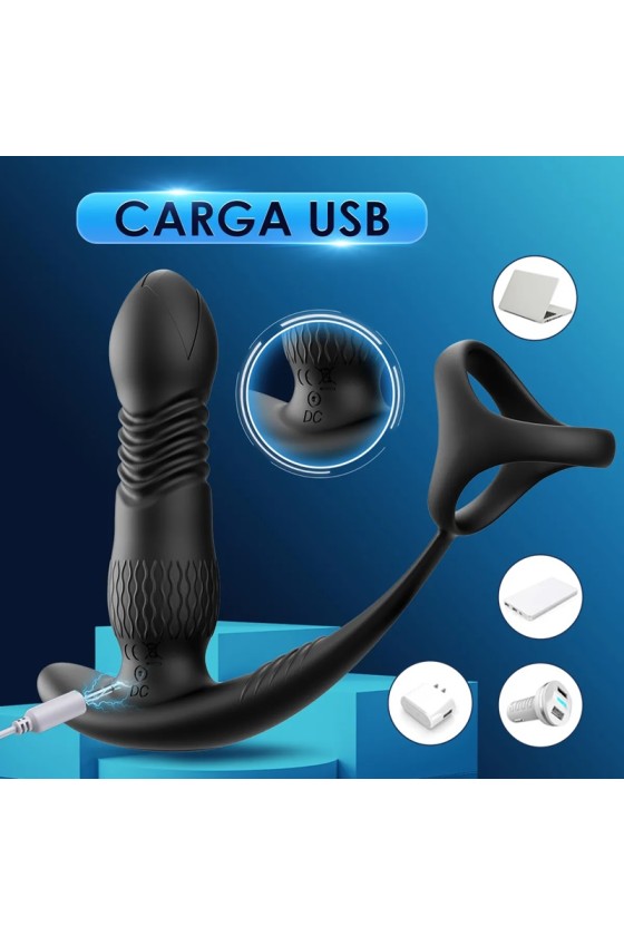 Vibrador APP Prostata De Plug Anal Telescopica Con Control Vibrador APP Prostata De Plug Anal Telescopica Con Control