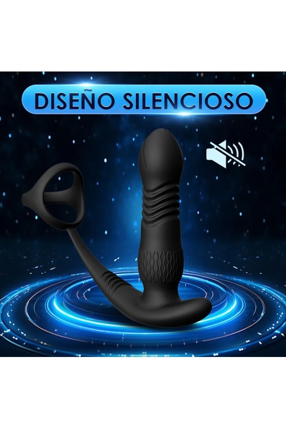 Vibrador Prostata De Plug Anal Telescopica Con Control