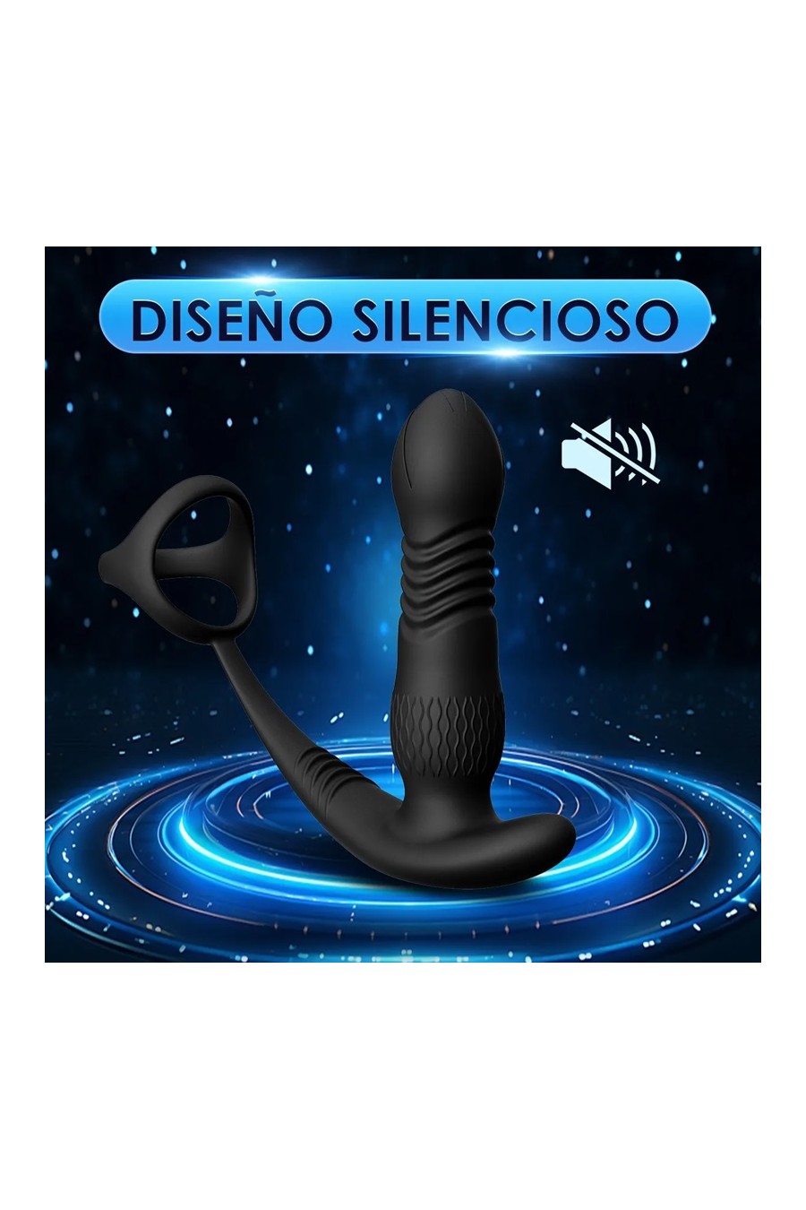 Vibrador Prostata De Plug Anal Telescopica Con Control