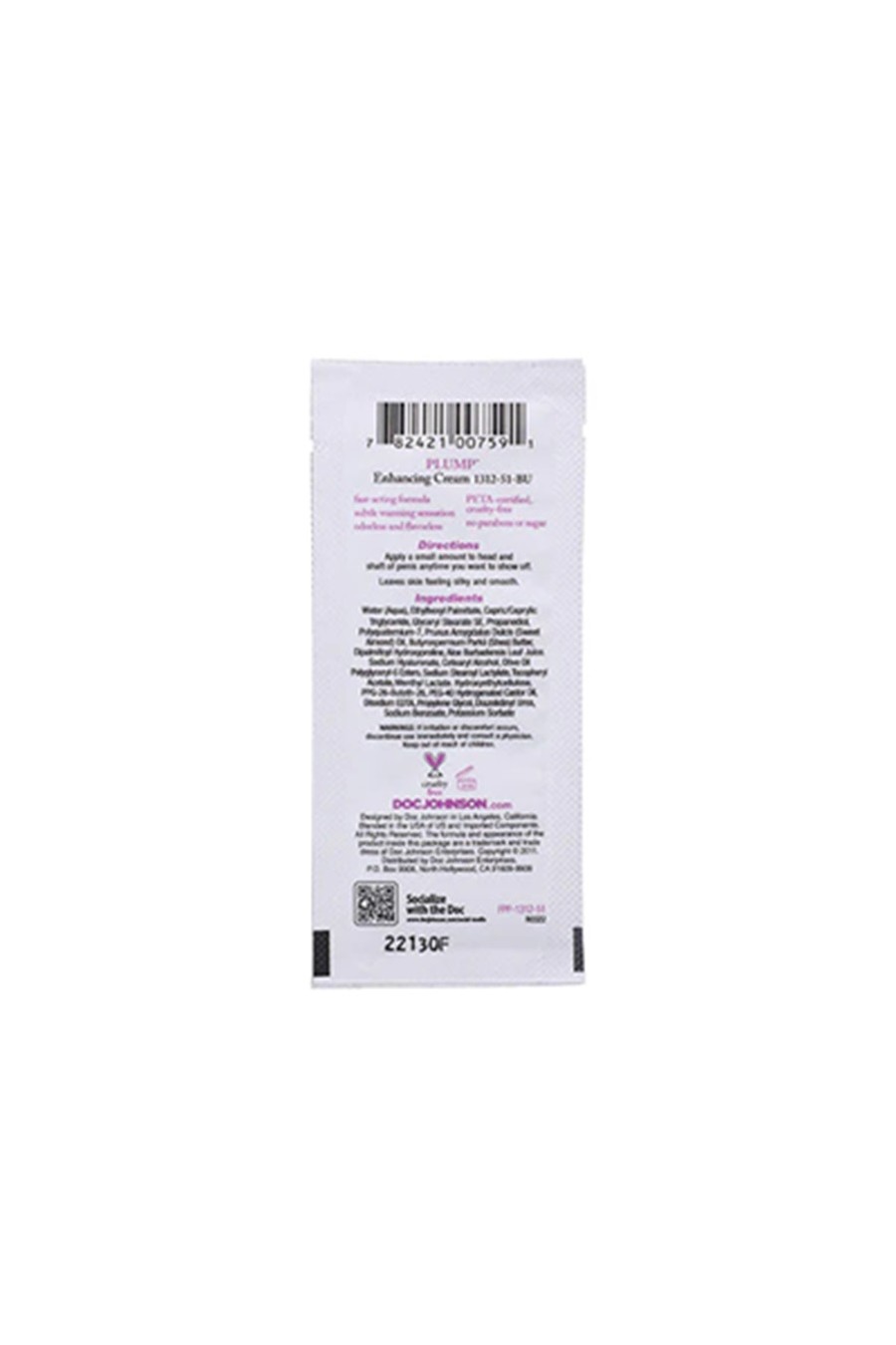 Crema Potenciadora Para Pene Gruesa y Grande - Plump (Sachet) Agrandador