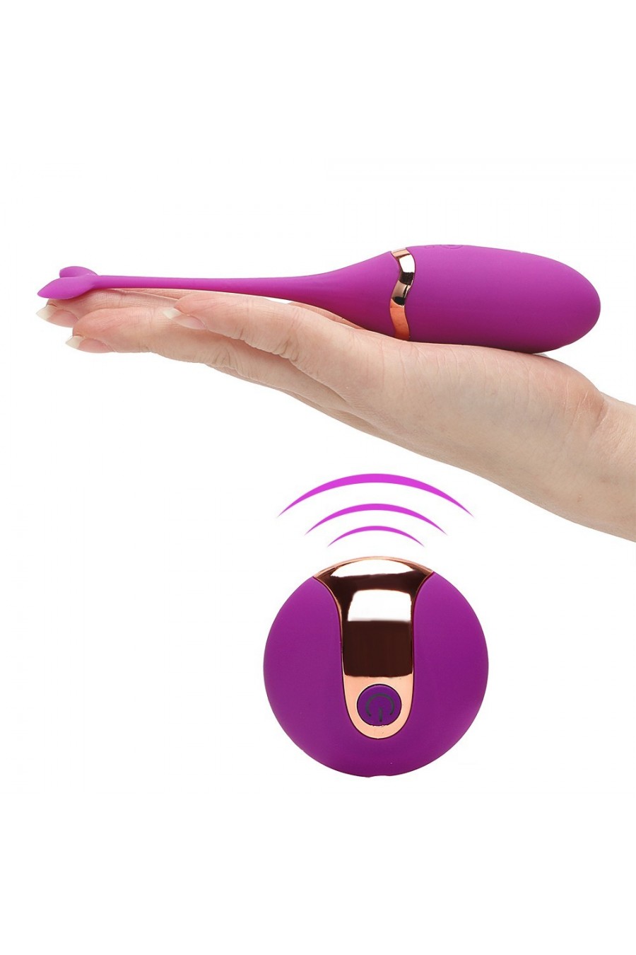 Bala vibradora recargable con control a distancia - Pez