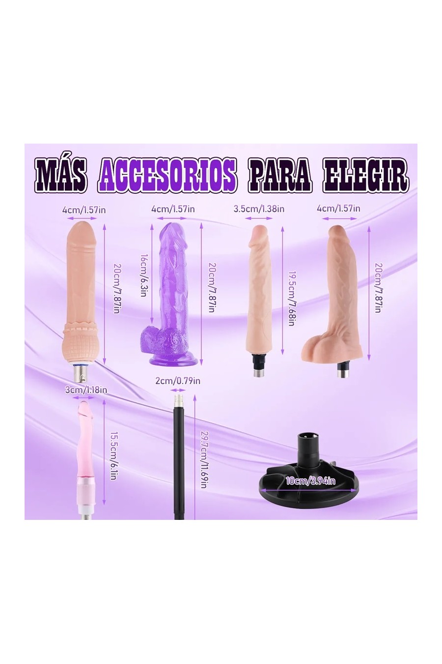 Fuck Machine Automatica 6 Accesorios 220V