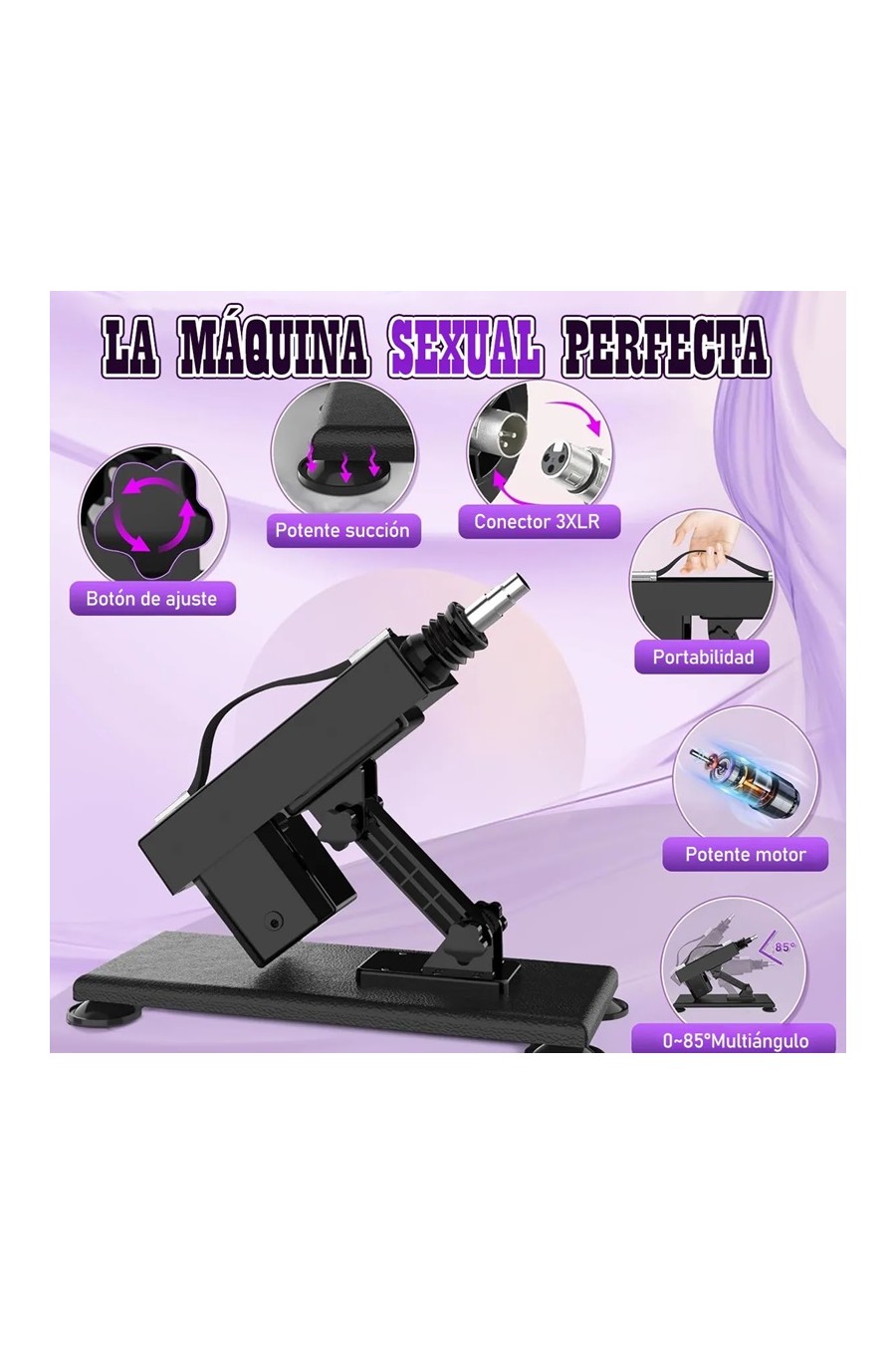 Fuck Machine Automatica 6 Accesorios 220V