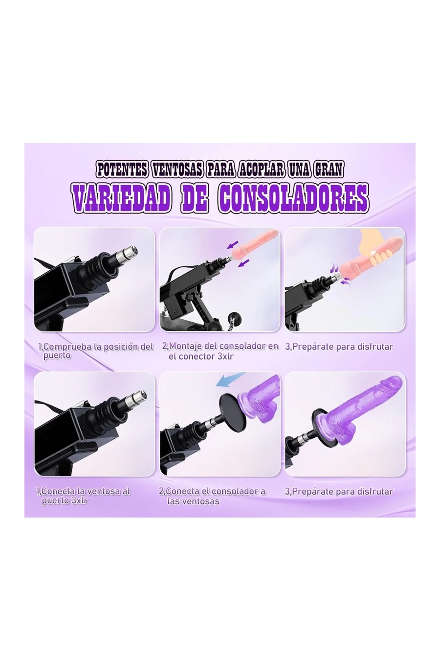 Fuck Machine Automatica 6 Accesorios 220V
