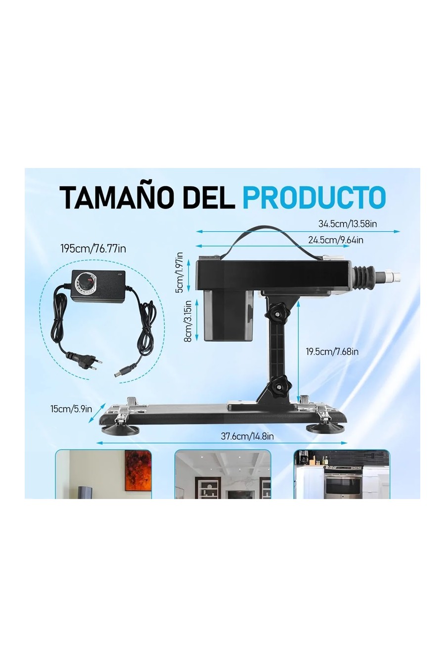 Fuck Machine Automatica 8 Accesorios 220V
