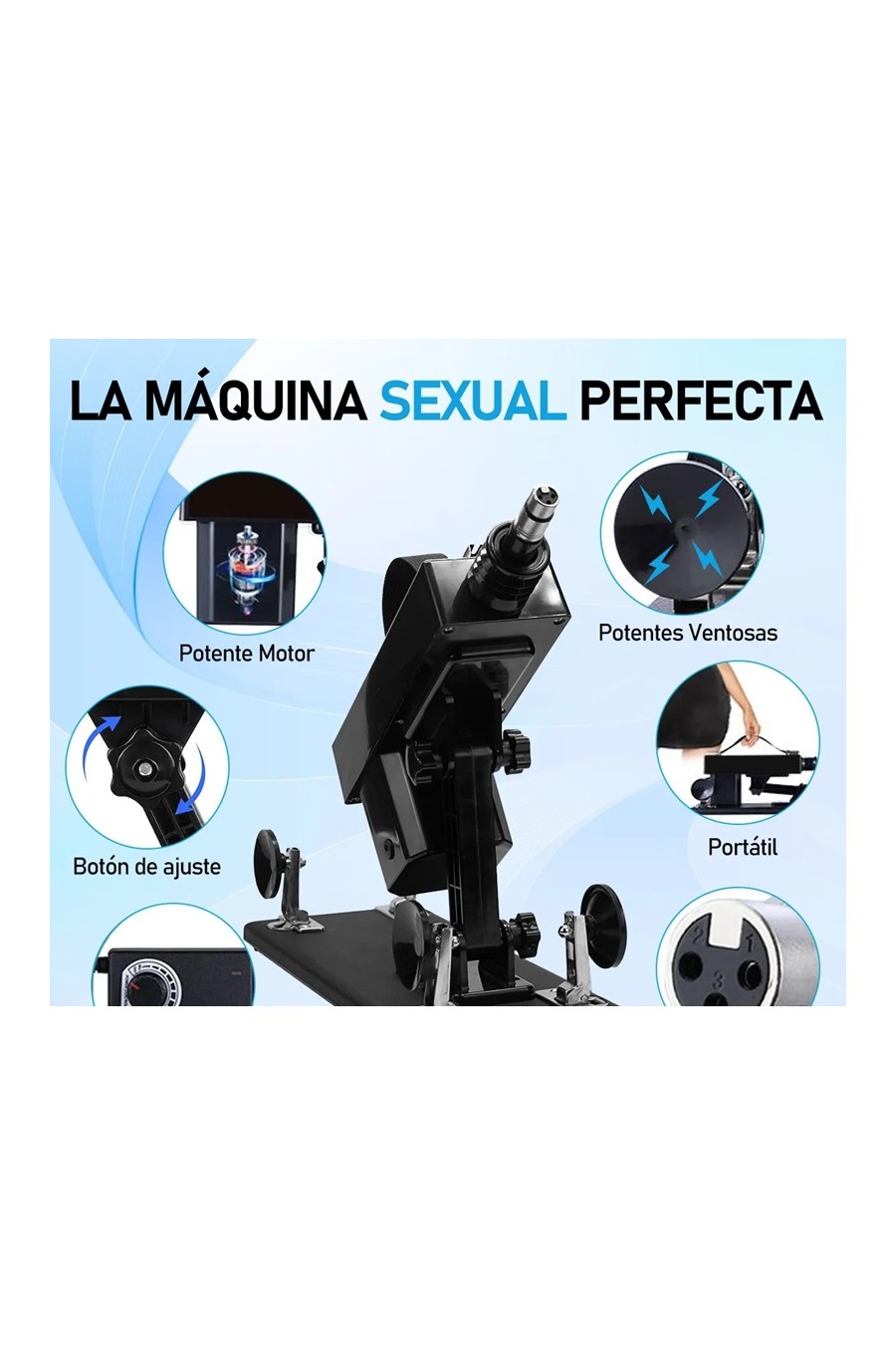 Fuck Machine Automatica 8 Accesorios 220V