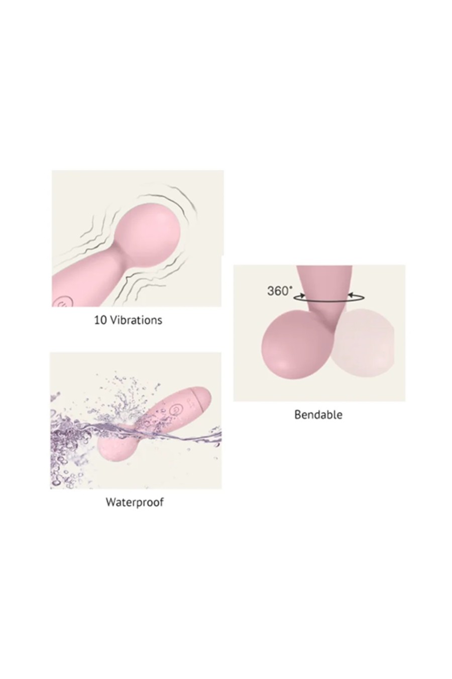 Microfono vibrador a control Nina ll Control Remoto Recargable