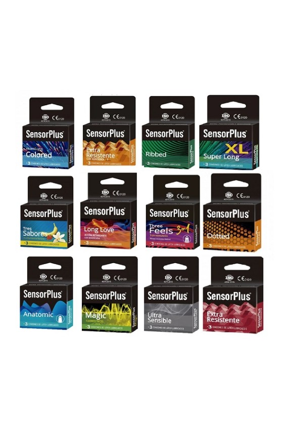 Super Pack Condon Sensor Plus 30 Unidades (10 Cajas)