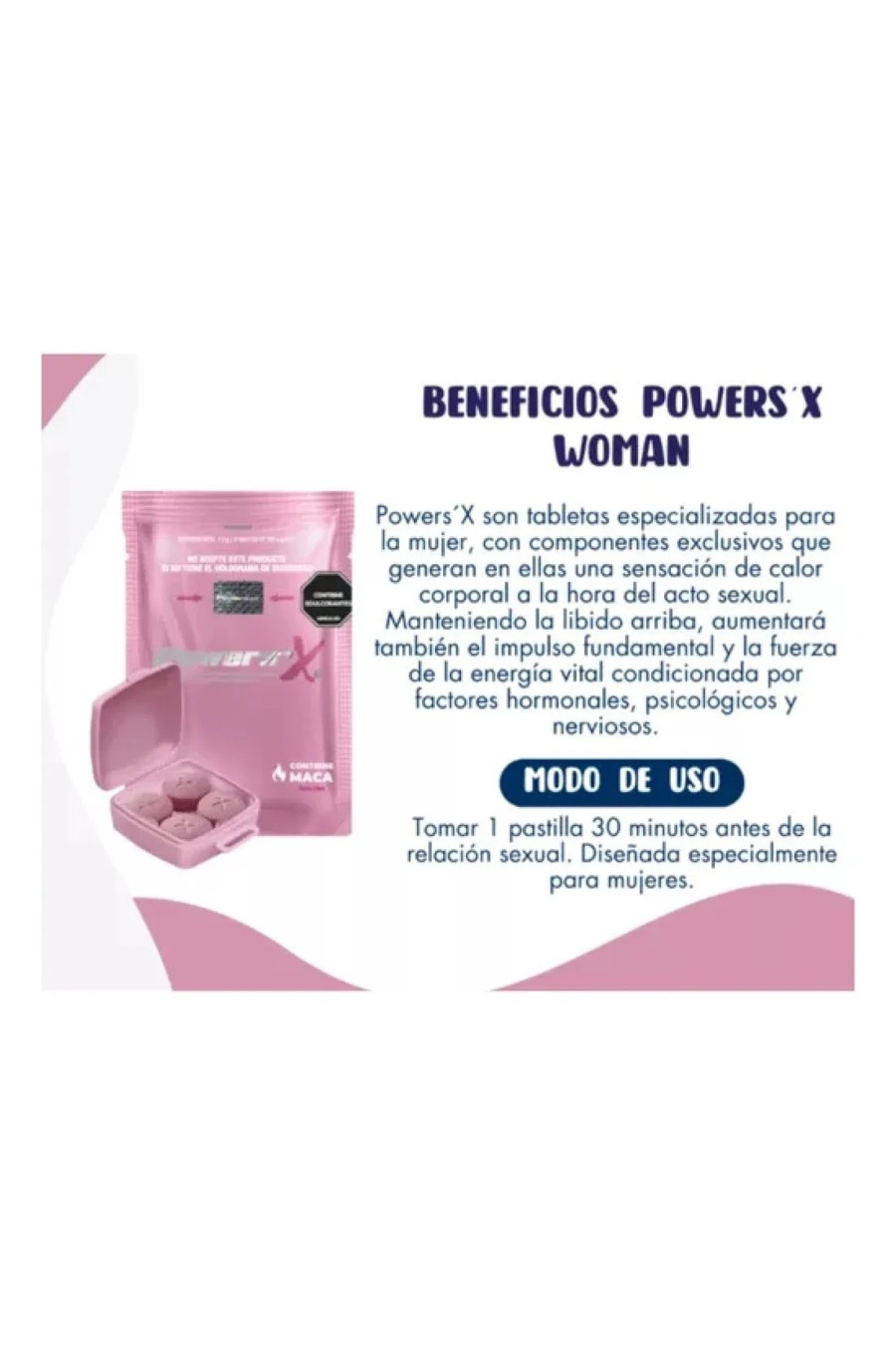 POWER SEX WOMAN POTENCIALIZADOR SEXUAL PASTILLA