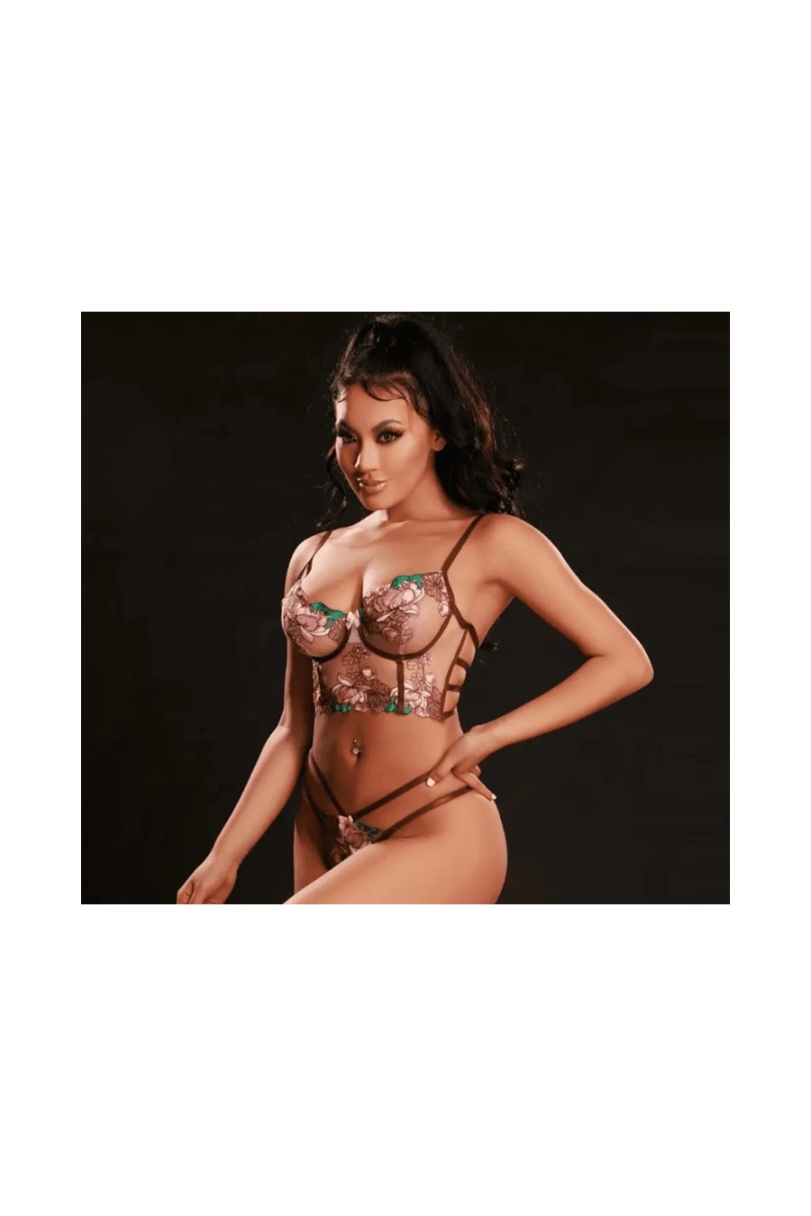 Conjunto Lenceria erotica de Encaje Romina