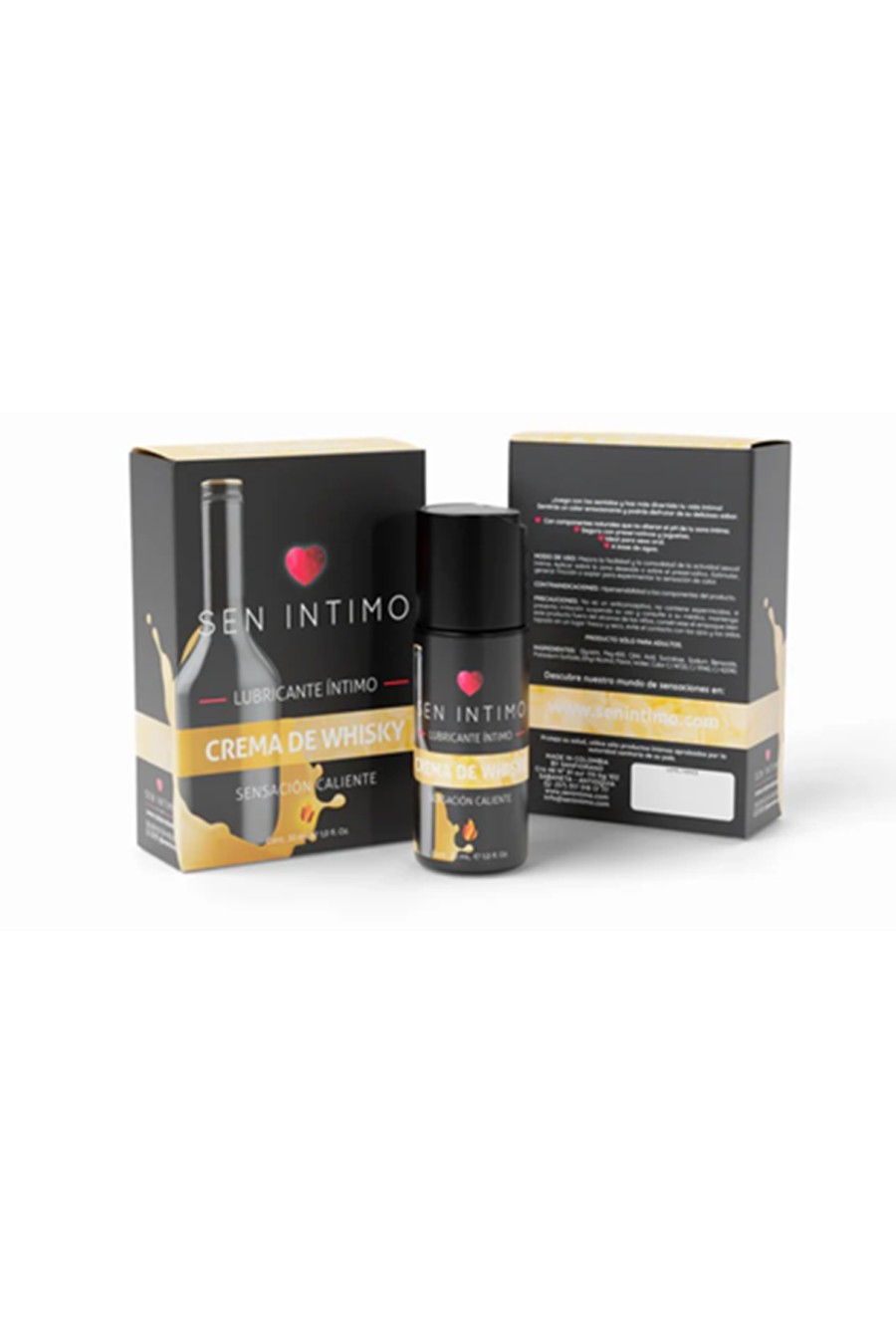 Gel Lubricante Sabor Crema de Whisky – Efecto Calor Sen Intimo