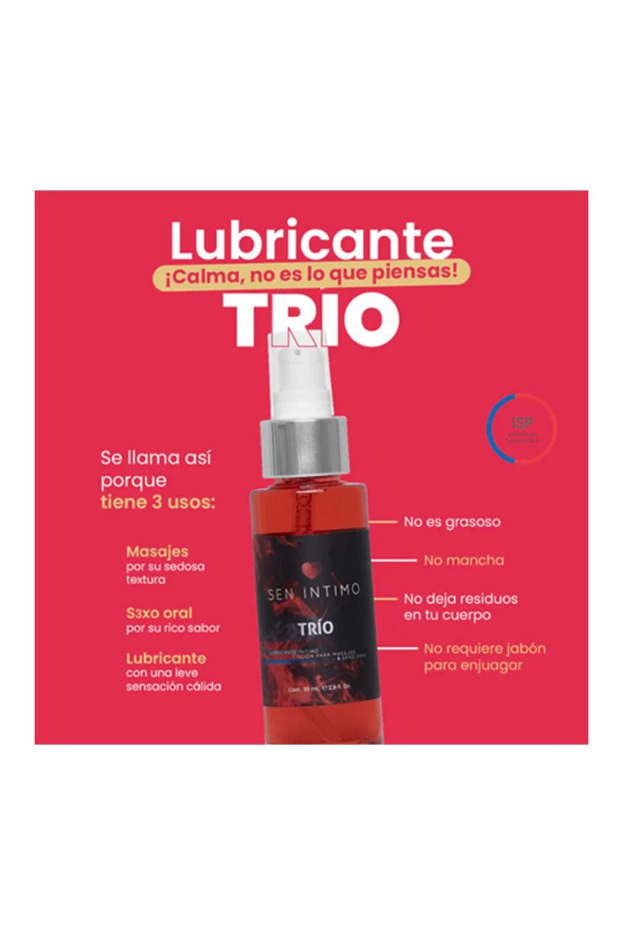 Gel Sensorial Triple función – 3 Sensaciones en 1 A Base de Agua 30ml