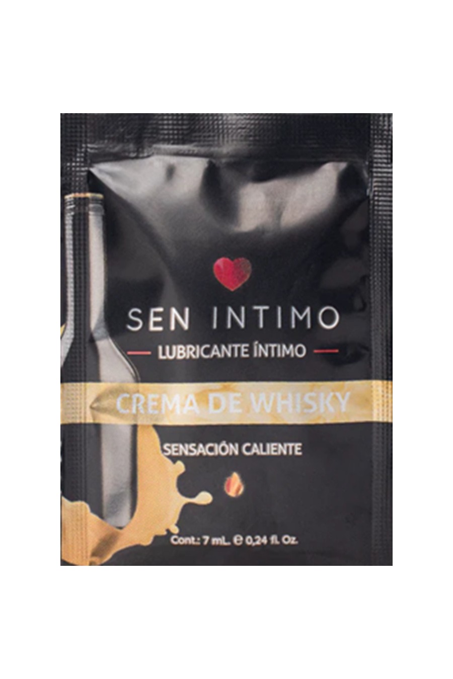 Gel Lubricante Sabor Crema de Whisky – Efecto Calor Sen Intimo Sachet
