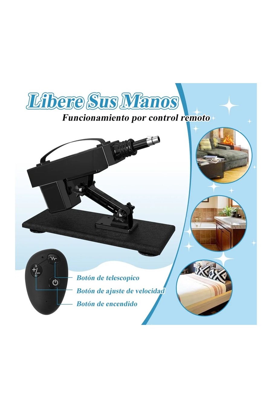 Fuck Machine APP Automatica 10 Accesorios Control Remoto