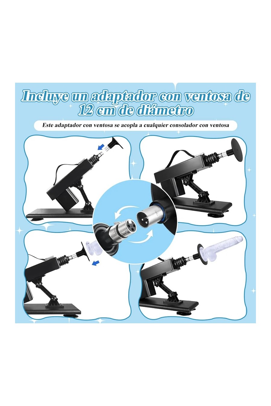 Fuck Machine APP Automatica 10 Accesorios Control Remoto