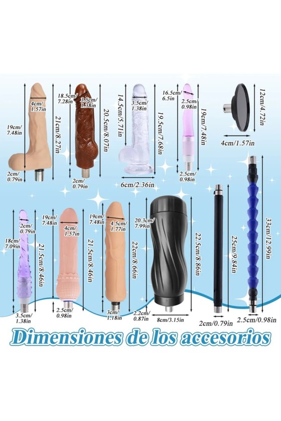 Fuck Machine APP Automatica 10 Accesorios Control Remoto