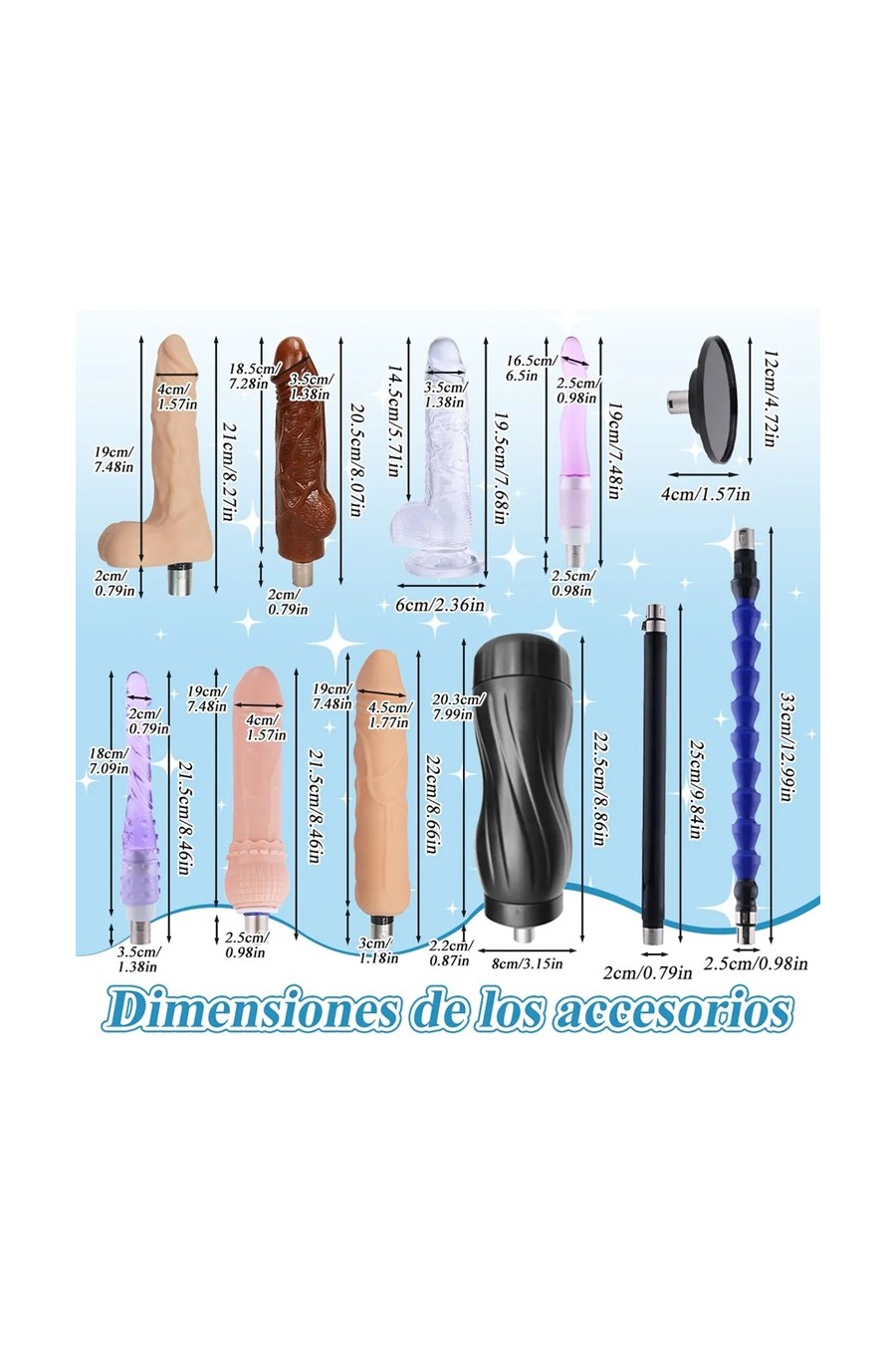 Fuck Machine APP Automatica 10 Accesorios Control Remoto