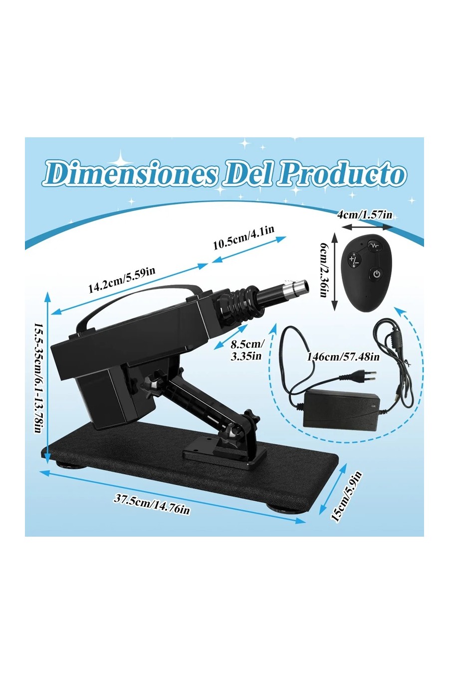 Fuck Machine APP Automatica 10 Accesorios Control Remoto