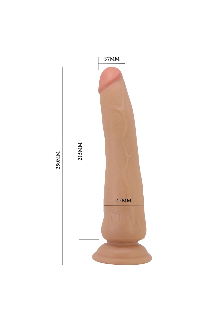 Dildo Consolador 25 cms Realista Tiemeyer Pelliscable