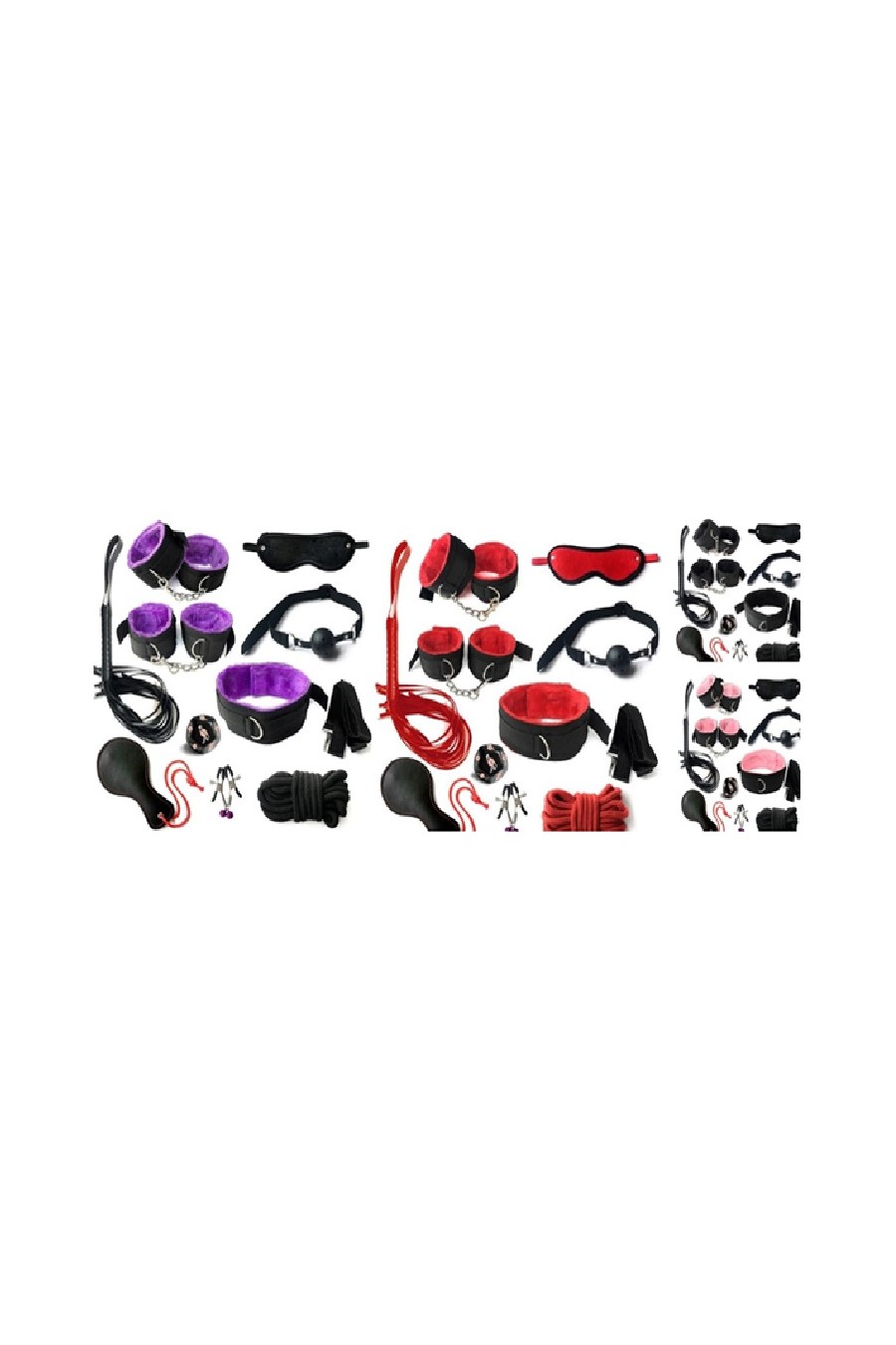 Kit Bdsm 10 Piezas Bicolor