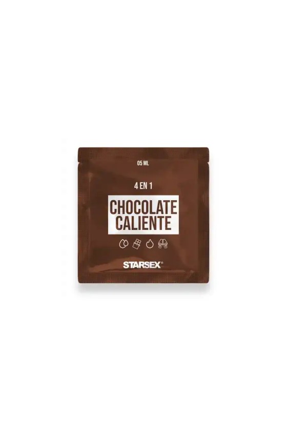 Sachet de lubricante Starsex 4 en 1 con sabor a chocolate caliente de 5 ml