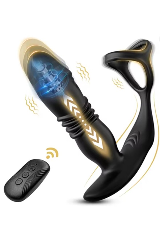Vibrador Prostata De Plug Anal Telescopica Con Control